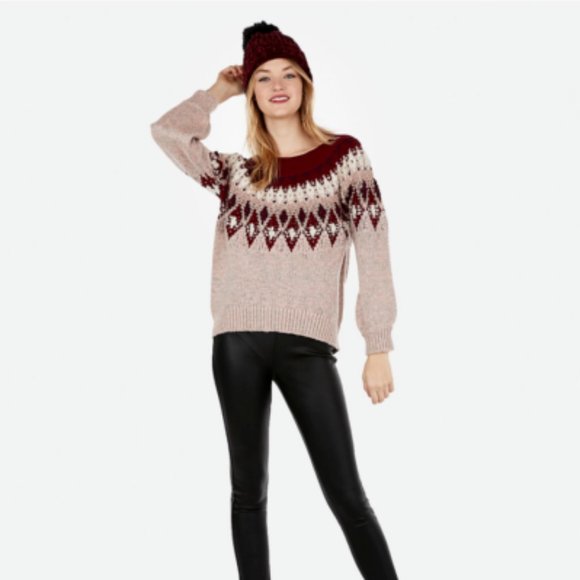 NWT EXPRESS Aztec Pullover Super Soft Festive Sweater - Picture 3 of 5